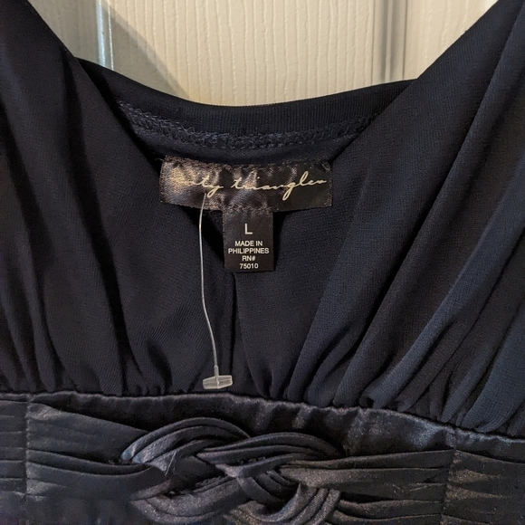 NWT‎ City Triangles Navy Blue Tie Waist Semi-Formal Homecoming Dress Size Large - Picture 3 of 10